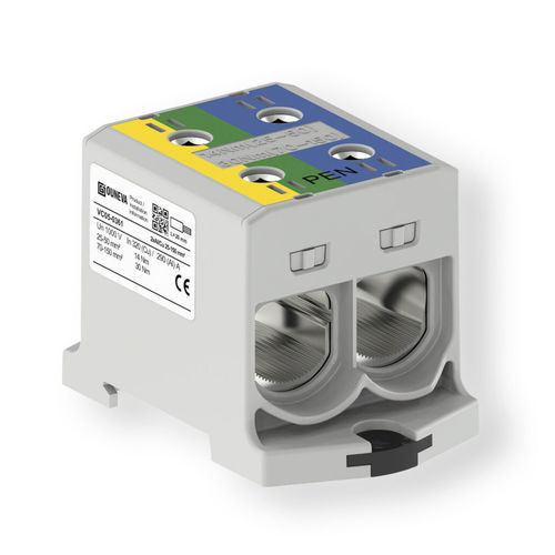 Клеммная колодка на DIN-рейке -  VC05-0361 - ZELEC - с винтовым соединением / изолированная / мощности