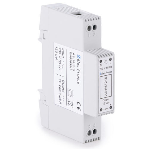 Импульсный источник электропитания - AS1M1215 - ZELEC - на DIN-рейке / AC/DC / стабилизированный