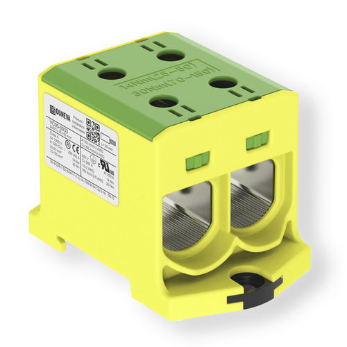Клеммная колодка мощности - VC05-0033 - ZELEC - на DIN-рейке / с винтовым соединением / изолированная