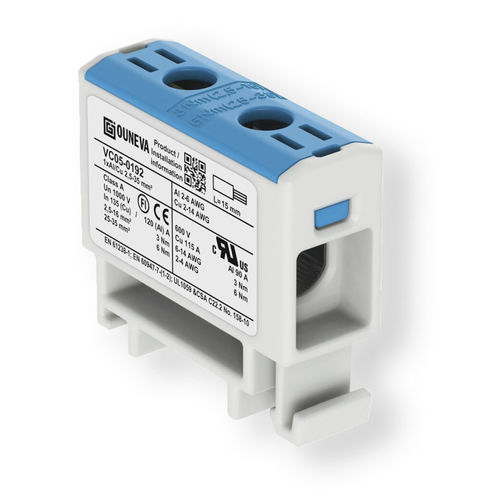Клеммная колодка на DIN-рейке - VC05-0192 - ZELEC - с винтовым соединением / мощности / стандартная
