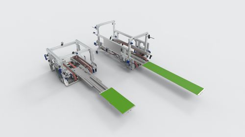 Регулируемый вилочный захват - Miniload - AFB Anlagen- und Filterbau GmbH & Co. KG - телескопический / для коробки передач / промышленный