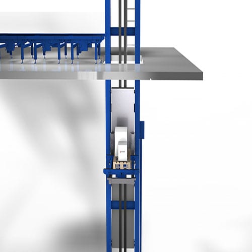 Подъемное устройство для конвейерной доставки - Binder GmbH Fördertechnik - электрическое / с двумя колоннами / с четырьмя колоннами
