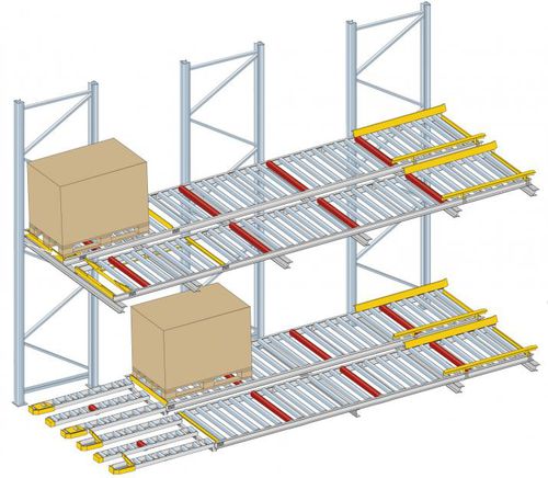 Роликовый стеллаж - KRAUS Betriebsausstattung und Fördertechnik GmbH - транспортный / для конвейера / фиксированный
