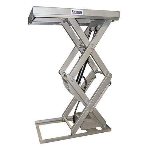 Ножничный подъемный стол - TLD 1000SS stainless steel - KRAUS Betriebsausstattung und Fördertechnik GmbH - электрогидравлический / стационарный