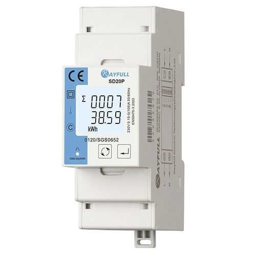 Электрический счетчик электроэнергии с сертификатом MID - SD20P - Rayfull Electric Technology(Zhejiang)Co., Ltd. - монофазовый / на DIN-рейке / с дисплеем LCD