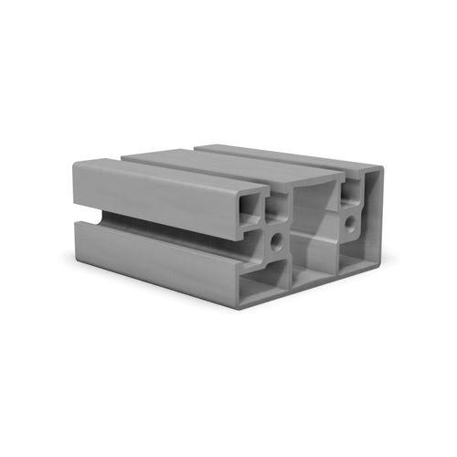 Профиль из анодированного алюминия - B1260 - trimat srl - с прямоугольным сечением / пазованный / экструдированный