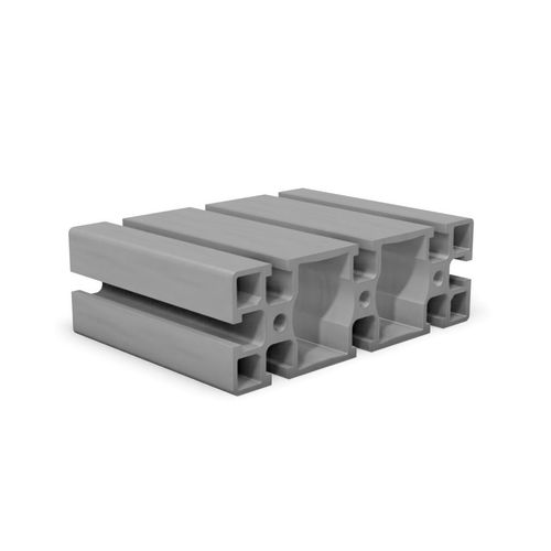 Профиль из анодированного алюминия - B1400 - trimat srl - с прямоугольным сечением / пазованный / экструдированный
