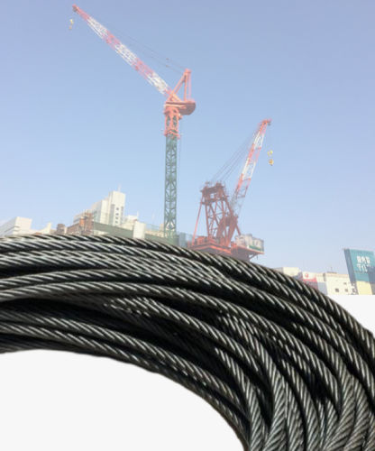 Трос для подъема для башенного крана - C.F.WIREROPE, LTD - из стали / гибкий / длительного действия