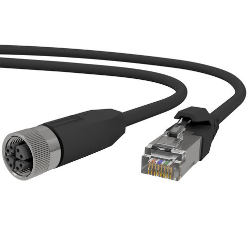 Соединитель для передачи данных - CC102060401.BK - AIXONTEC - RJ45 / Ethernet / внутренняя резьба