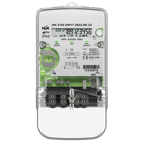 Монофазовый Электрический счетчик электроэнергии - 2104 - NIK Electronics - на DIN-рейке / предоплаченный