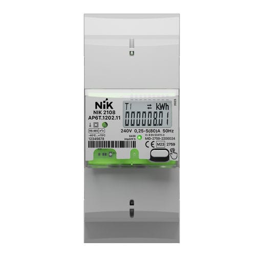 Монофазовый Электрический счетчик электроэнергии - 2108 - NIK Electronics - на DIN-рейке / RS-485
