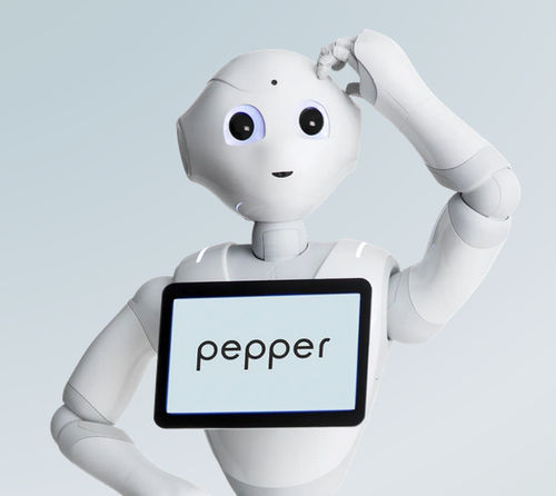 Робот для приемной автономный блок - Pepper - United Robotics Group GmbH - мобильный / с сенсорным экраном