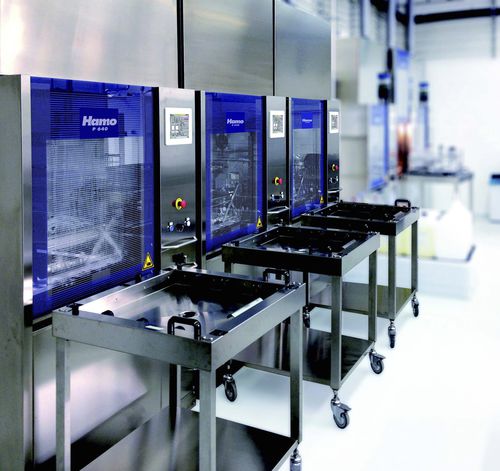 Очистительная установка для воды - P Line - Amsonic Hamo GmbH - путем опрыскивания / автоматическая / для фармацевтической промышленности