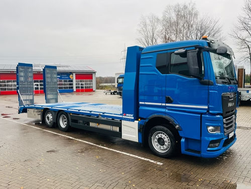 Транспортный грузовой автомобиль - LKW MAN TGX 26.440 6x2-4 LL - Wiese GmbH & Co. KG Fahrzeugbau u. Nutzfahrzeuge - трехосный / для строительства / для лесовозного прицепа