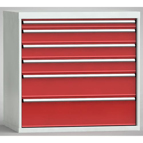 Шкаф с 6 выдвижными ящиками - SJB1000-06NP-001 - KLW LUTZ - для хранения / напольный / из металла