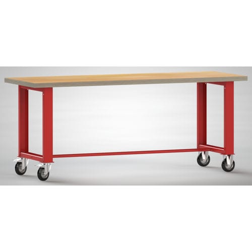 Верстак из бука - WS885N-2000M40-X7000 - KLW LUTZ - для цеха / мобильный / демонтируемый