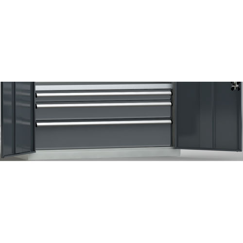 Шкаф для хранения - 7FS-PPX-100U-SVX - KLW LUTZ - напольный / с 3 выдвижными ящиками / из металла