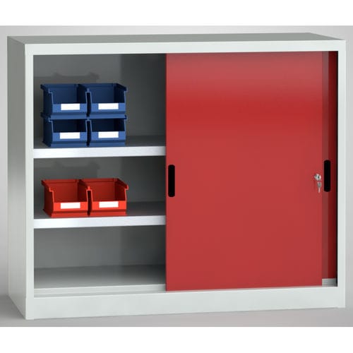 Шкаф для офиса - 7SN-QL1000TB-1012XRB - KLW LUTZ - напольный / с раздвижными дверями / с полками