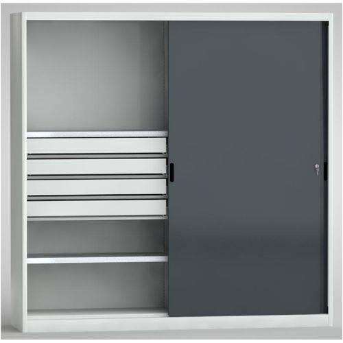Шкаф для хранения - 7SN-UL2000TB-20S4MRB - KLW LUTZ - для цеха / напольный / с 4 выдвижными ящиками