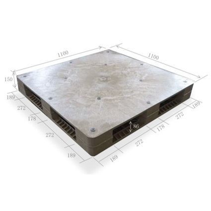 Поддон из переработанного пластика - TH-R4-1111 - TAIWA HOLDING CO., LTD. - для хранения / для разгрузочно-погрузочных работ / многоканальные