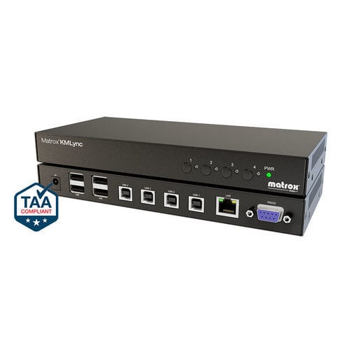 Консольный переключатель KVM с клавиатурой - KMLync - Matrox Video - для монтажа в стойку / 4 порта