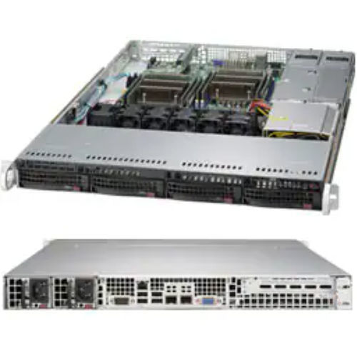Крейт для монтажа в стойку - 815TQC-R706CB - SUPERMICRO - 1U / объединительная плата / с 4 отсеками для дисков
