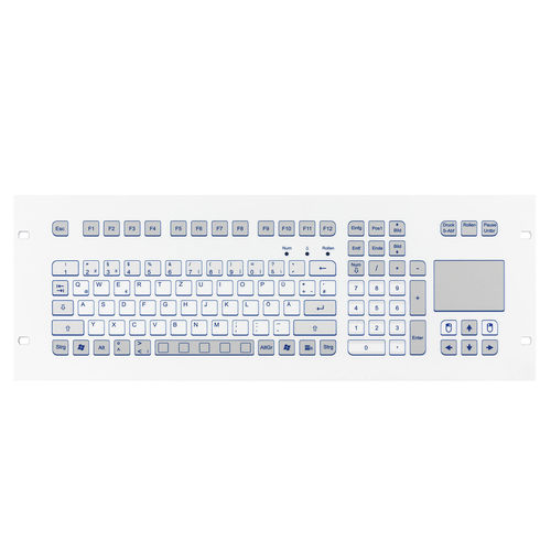 Клавиатура для монтажа в стойку - KS18337 - GETT Asia Ltd. - мембранная / 105 клавиш / с сенсорной панелью