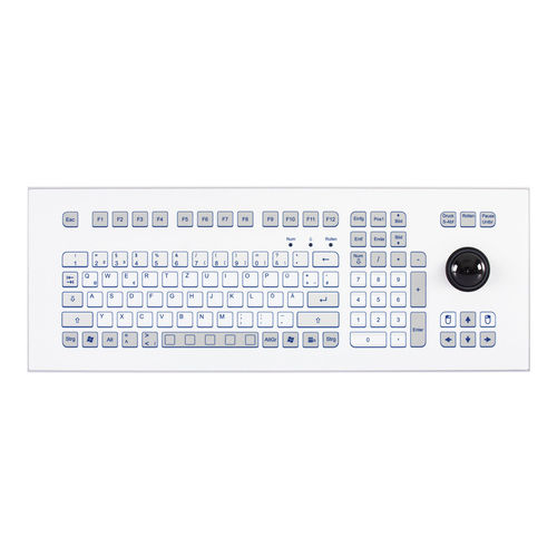 Клавиатура для монтажа в стойку - KS18368 - GETT Asia Ltd. - мембранная / 105 клавиш / с трекболом