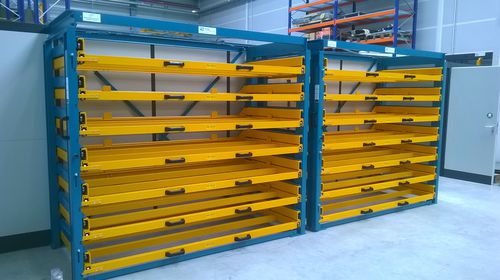 Стеллаж склад для хранения - ULTRA - THIEL Storage and Handling Systems - с выдвижными ящиками / из стали / с крышей