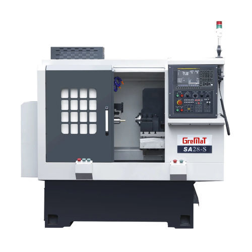 Токарный станок ЧПУ - SA28-S - Nanjing Genvan Intelligent Equipment Co. Ltd. - 3 оси / с двумя стержнями / 8 инструментов