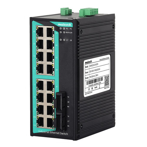 Неуправляемый коммутатор Ethernet - MIEN2218-2F series - Maisvch - 18 портов / на DIN-рейке / встроенный