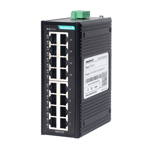 Неуправляемый коммутатор Ethernet - MIES216 - Maisvch - 16 портов / 10/100BaseT(X) / уровня 2