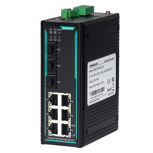 Управляемый коммутатор Ethernet - MISCOM7209-3GF - Maisvch - 9 портов / уровня 2 / гигабит