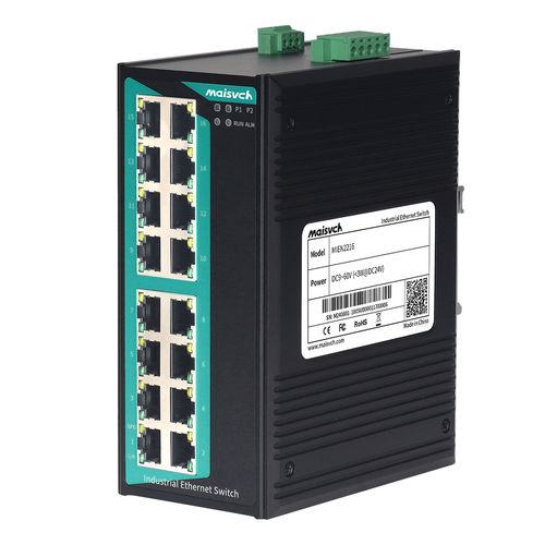 Неуправляемый коммутатор Ethernet - MIEN2216 - Maisvch - 16 портов / уровня 2 / на DIN-рейке