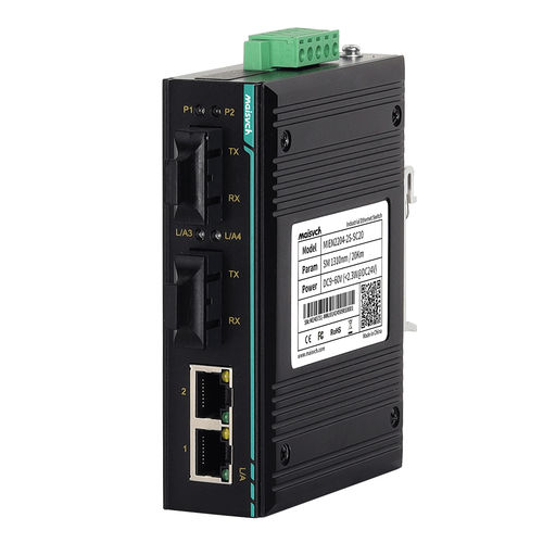 Неуправляемый коммутатор Ethernet - MIEN2204-2F series - Maisvch - 4 порта / уровня 2 / на DIN-рейке