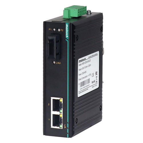 Преобразователь среда - MIEN1203-F - Maisvch - Ethernet в оптическое волокно / на DIN-рейке