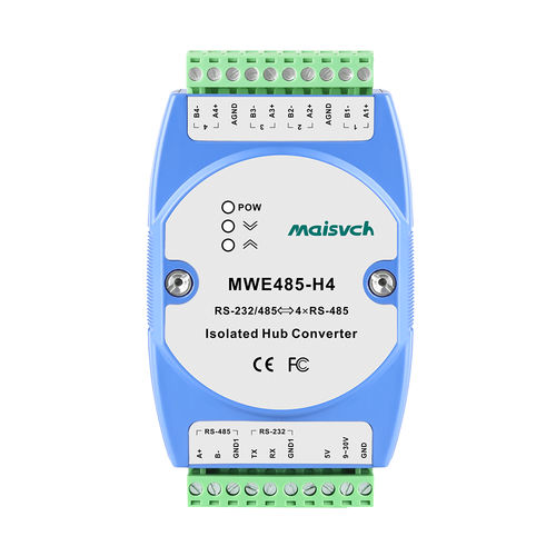 Последовательный преобразователь - MWE485-H4 - Maisvch - RS-232 в RS-485 / на DIN-рейке / промышленный