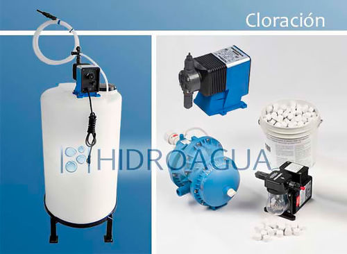 Дозатор для хлора - GRUPO COMERCIALIZADOR HIDROAGUA, S.A. DE C.V. - с объемным насосом / для систем фильтрации / автоматизированный