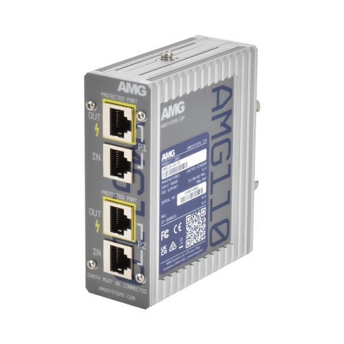 Молниеотвод питание по Ethernet - AMG110-2X-SP - AMG Systems - компактный / RJ45 / на DIN-рейке