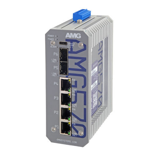 Управляемый коммутатор Ethernet - AMG570-4GAT-2S-P120 - AMG Systems - 6 портов / Gigabit Ethernet / уровня 3