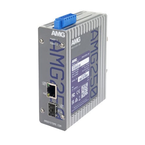 Преобразователь среда - AMG250-1F-1S - AMG Systems - Ethernet / Gigabit Ethernet / на DIN-рейке