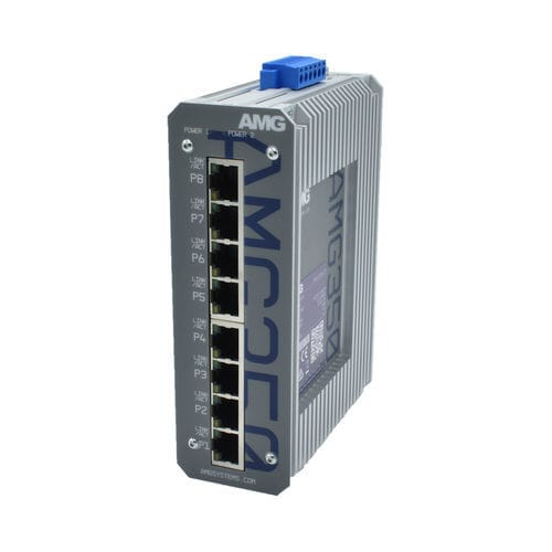 Неуправляемый коммутатор Ethernet - AMG350-8G - AMG Systems - 8 портов / на DIN-рейке / настенный