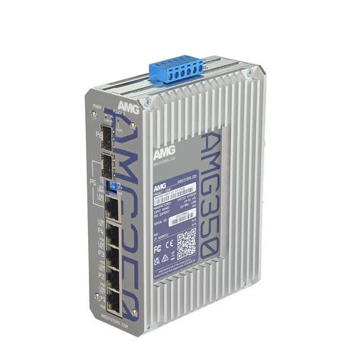 Неуправляемый коммутатор Ethernet - AMG350-4GAT-1C-1S-P120  - AMG Systems - 6 портов / Gigabit Ethernet / на DIN-рейке