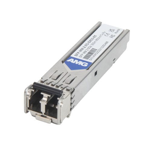 Приемопередатчик Ethernet - SFP-MM-2.5G-SX03-85 - AMG Systems - для наблюдения / SFP / для передачи данных