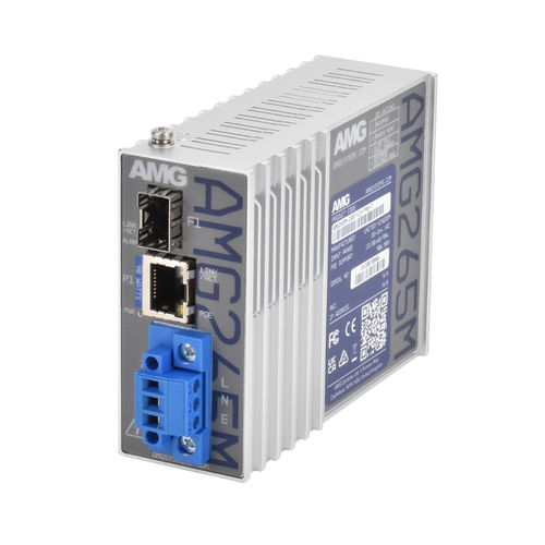 Преобразователь среда - AMG265M-1GBT-1S-P90-T - AMG Systems - Ethernet / на DIN-рейке / промышленный