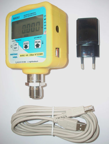 Абсолютный манометр - MANU-4A - PROTAIS-VIGIL  HYDROPNEU TECHNOLOGIC - относительный / цифровой / из алюминия