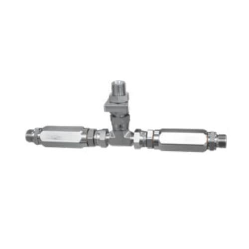 Предохранительный клапан с вентилем - DP-F-003-0000 series  - Dosier- und Prüftechnik GmbH - DIN / для промышленного применения / для остановки