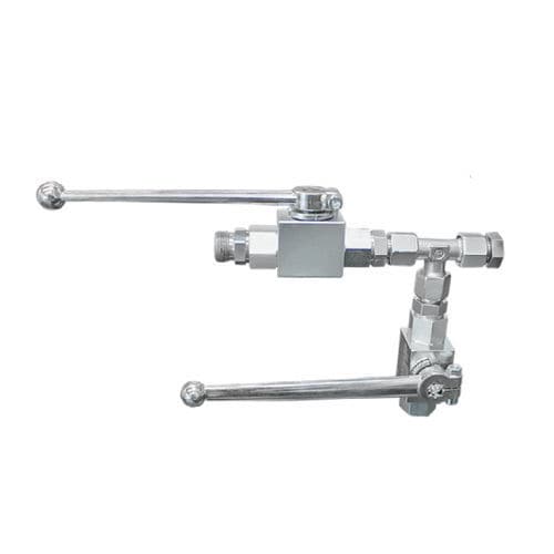 Клапан для остановки - DP-D-003-000002 - Dosier- und Prüftechnik GmbH - со сферическим золотником / с ручным управлением / для масла