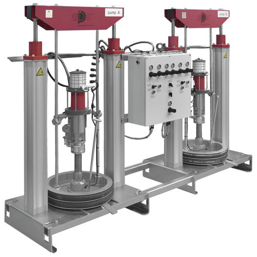 Насос с бочкой - FP200-T - Dosier- und Prüftechnik GmbH - для смазки / для клеящих веществ / жидкая смазка