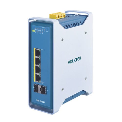 Управляемый коммутатор Ethernet - INS-8624P - Volktek - 6 портов / на DIN-рейке / для интерьера